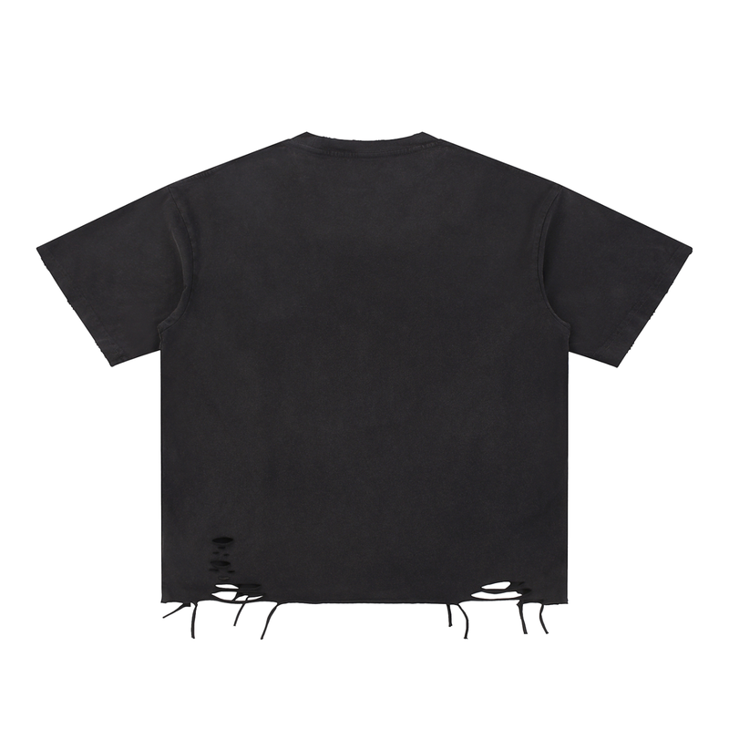 NO SIGNAL RAW HEM T-SHIRT